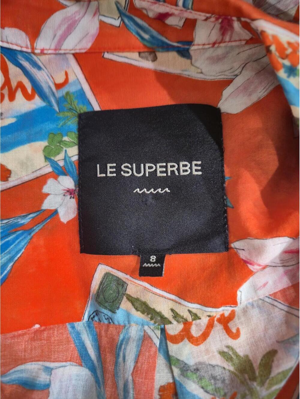 LE SUPERBE Chemise Kahuna Tux Blouse Size smalluse - Picture 7 of 8